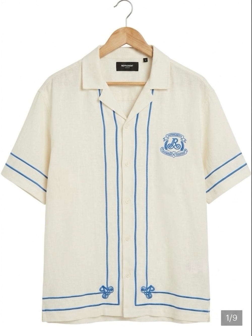 Represent Clothing "Permanent Vacation" Bowling Shirt – 100% Ramie – Size XL